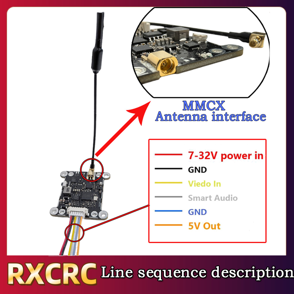 Módulo RXCRC 5.8G 48CH 1.6W VT - Drone Frame reseña y precio