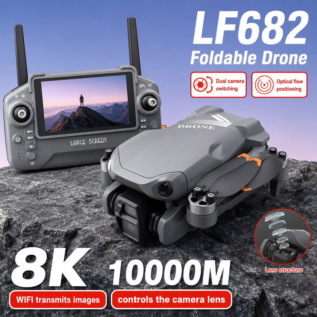 Dron Aéreo LF682 con Cámaras D - Drone Gimbal reseña y precio