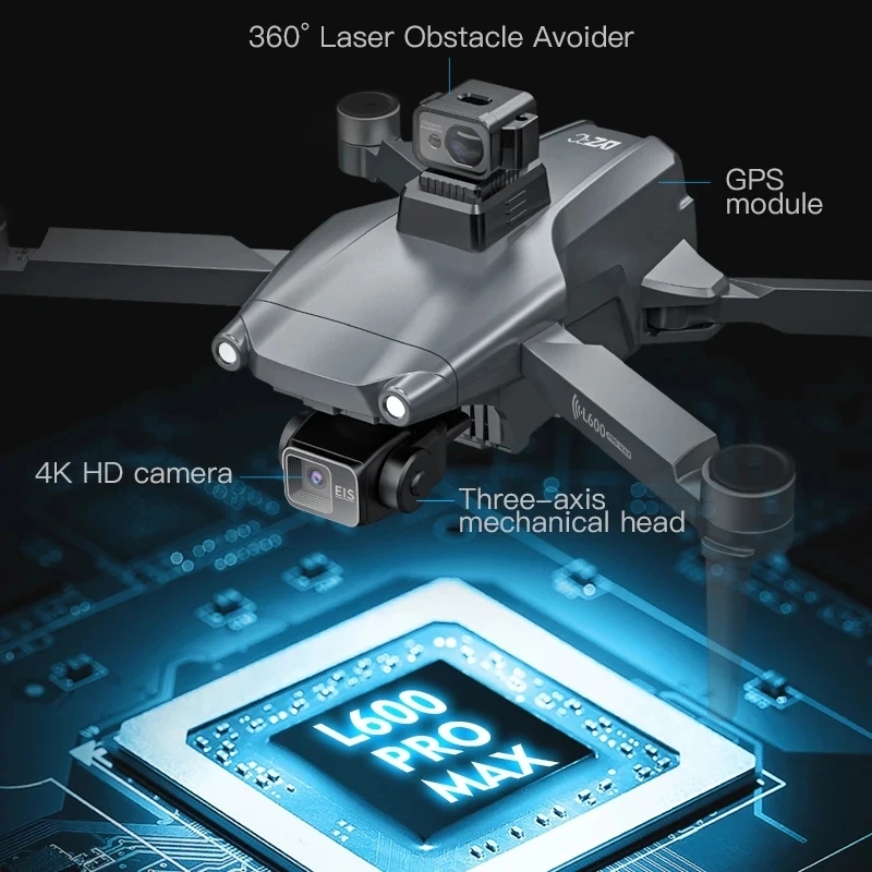 L600 PRO MAX GPS Drone profesi - Drone Gimbal reseña y precio