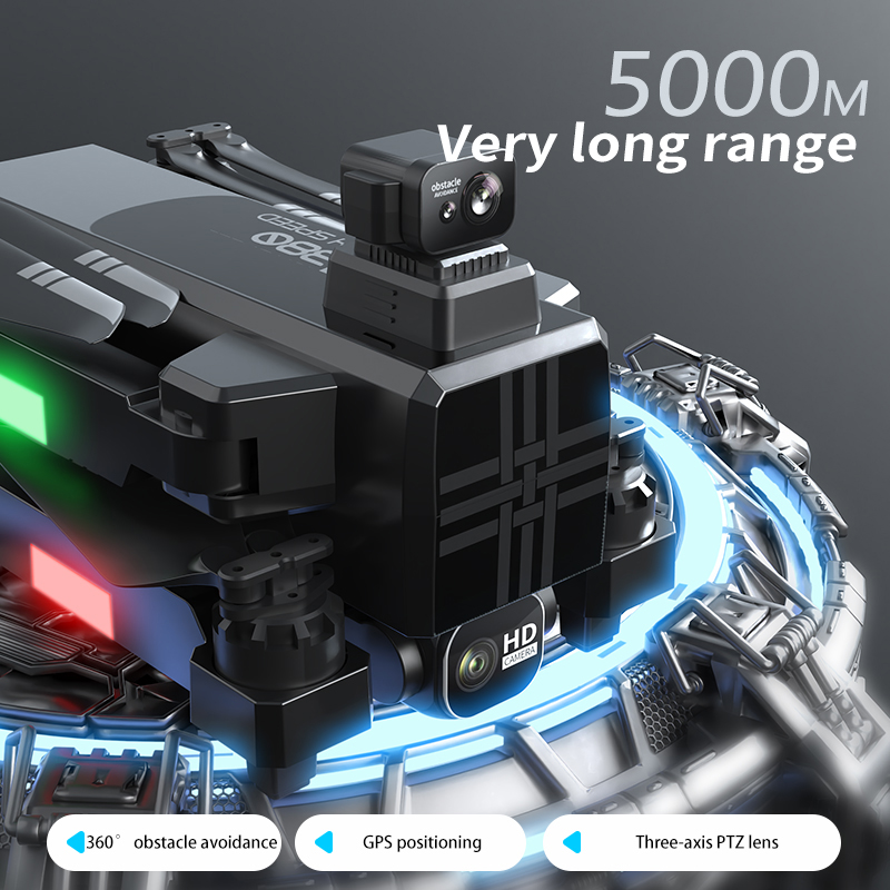 Dron A380 4K HD de tres ejes,  - Drone Gps Module reseña y precio