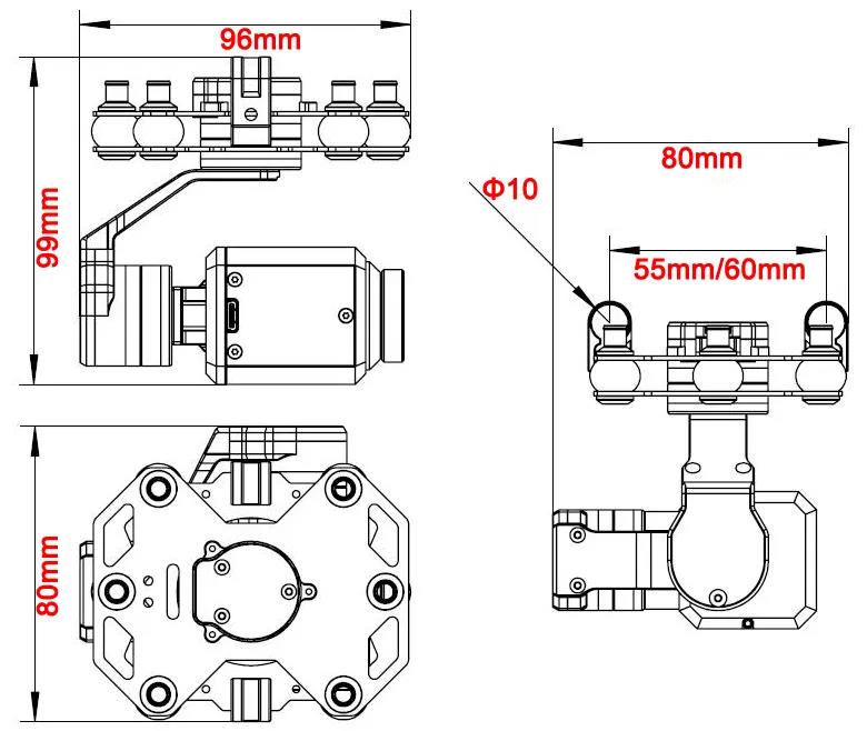 Tarot TL3T20 Gimbal de 3 Ejes  - Drone Gimbal reseña y precio