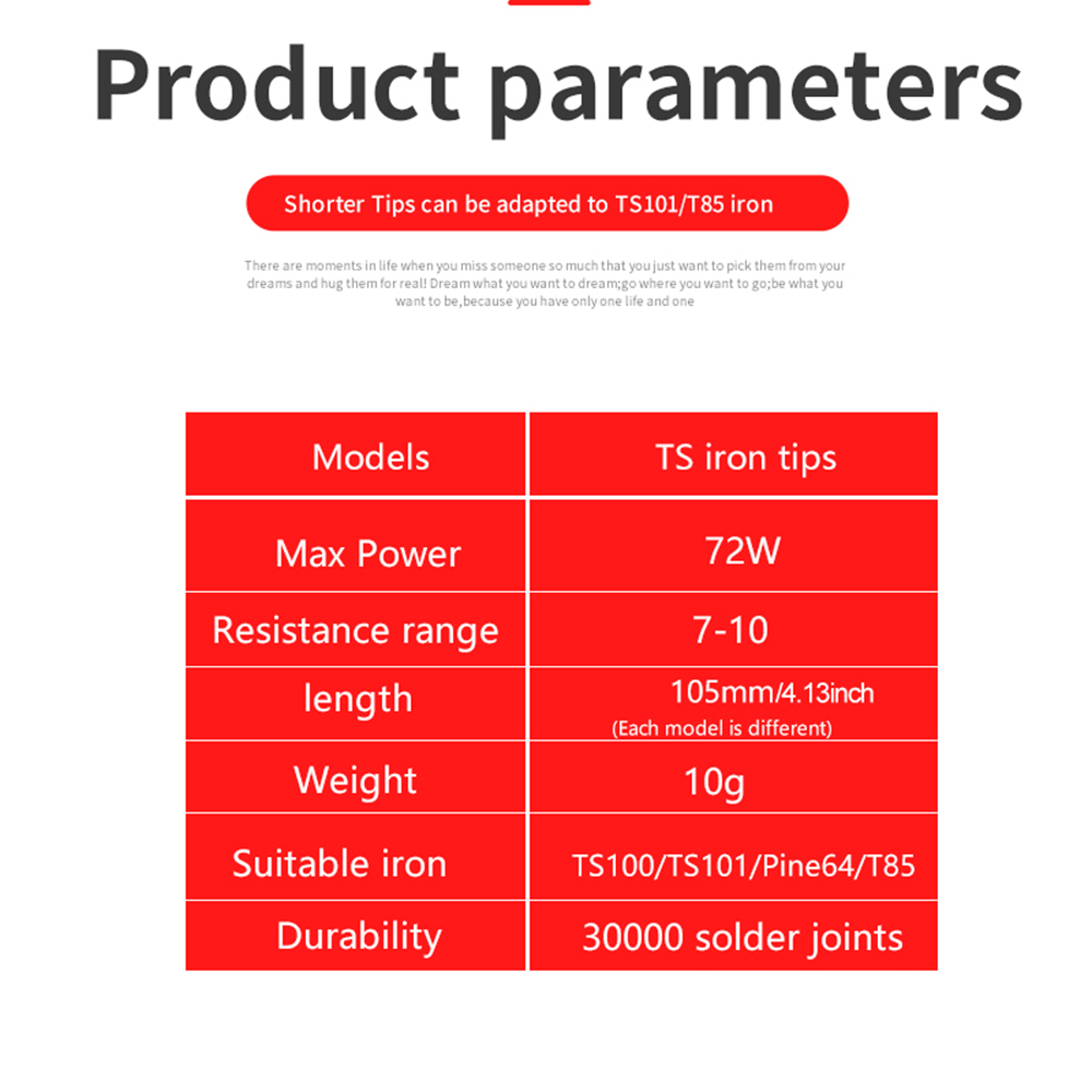 Puntas de soldador TS101/TS100 - Drone Buzzer reseña y precio